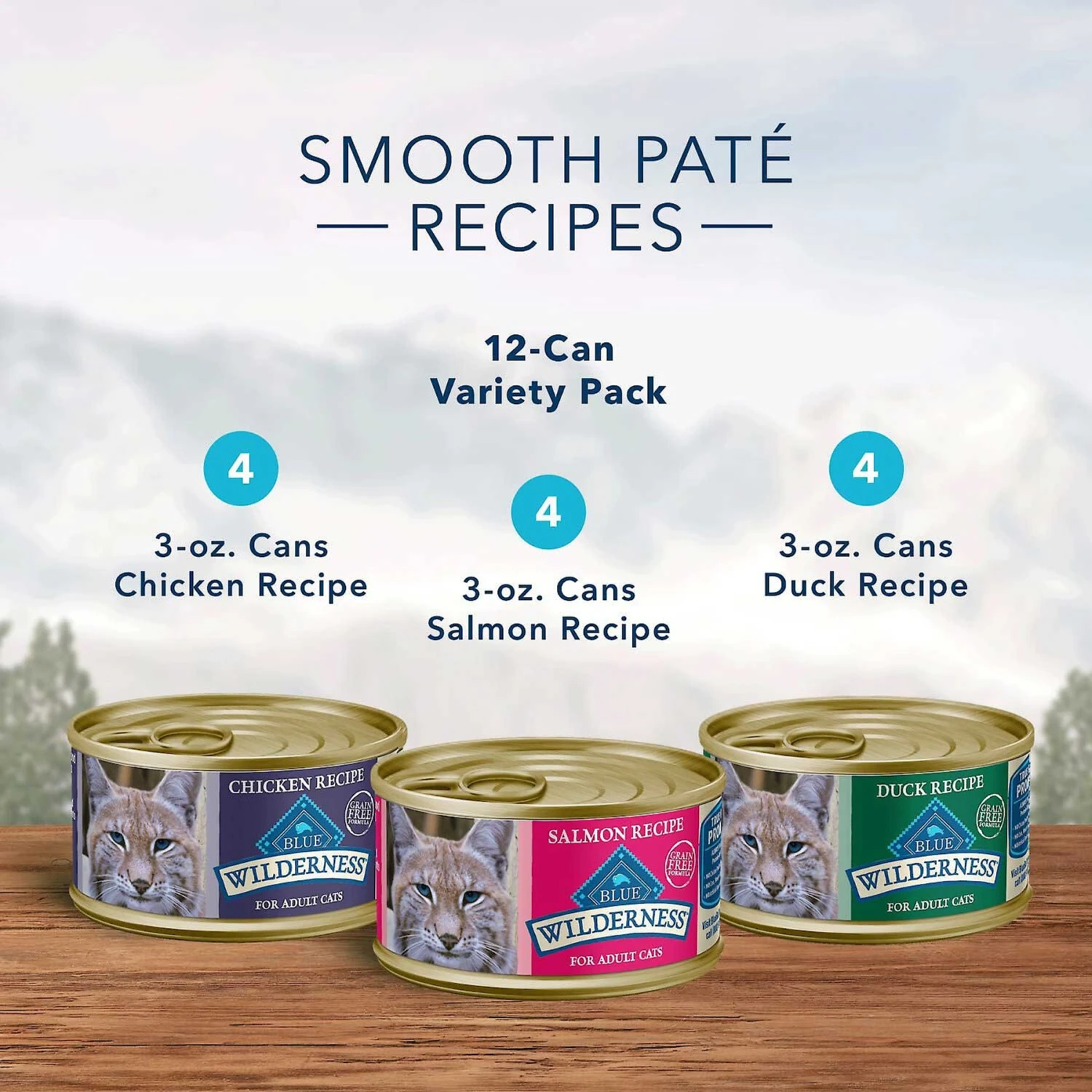 Blue Buffalo Wilderness High Protein Natural Grain-Free Chicken Mature Dry Cat Food & Blue Buffalo Wilderness Pate Variety Pack Duck, Chicken & Salmon Grain-Free Cat Canned Food 9 Blue Buffalo Wilderness High Protein Natural Grain-Free Chicken Mature Dry Cat Food & Blue Buffalo Wilderness Pate Variety Pack Duck, Chicken & Salmon Grain-Free Cat Canned Food - Image 7