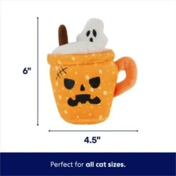 Frisco Halloween Spooky Pumpkin Spice Latte Plush Cat Toy With Catnip -Furry Friends 344080 PT1. AC SS1800 V1689872778