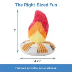 Frisco Fall Campfire Plush Cat Toy With Catnip -Furry Friends 344178 PT1. AC SS1800 V1660676061