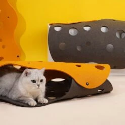 ZEZE "The Cheese" Adjustable Tunnel Cat Toy -Furry Friends 347443 PT6. AC SS1800 V1657657091