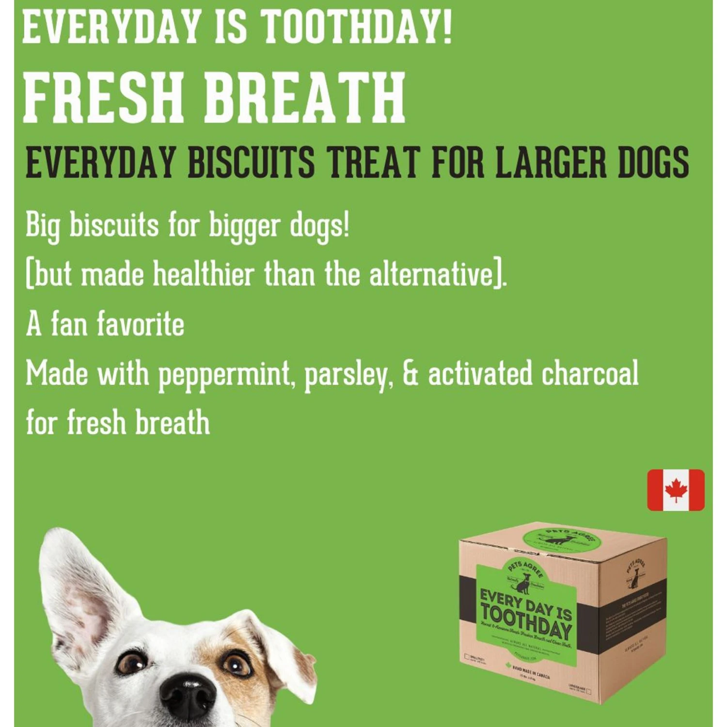The Granville Island Pet Treatery Everyday Is Tooth Day Pets Agree Breath Freshening Dog Treats, 32-oz Bag, Large 5 The Granville Island Pet Treatery Everyday Is Tooth Day Pets Agree Breath Freshening Dog Treats, 32-oz Bag, Large - Image 3