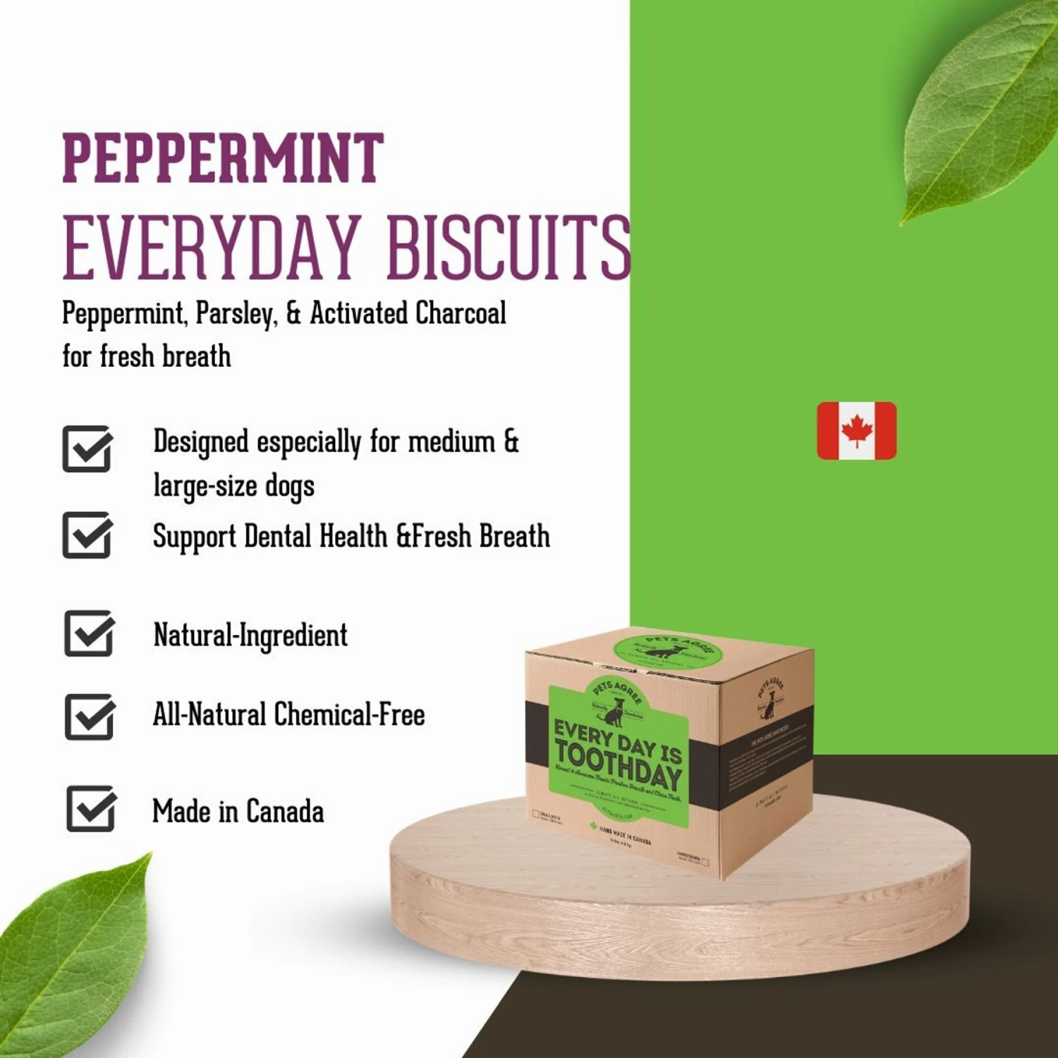 The Granville Island Pet Treatery Everyday Is Tooth Day Pets Agree Breath Freshening Dog Treats, 32-oz Bag, Large 7 The Granville Island Pet Treatery Everyday Is Tooth Day Pets Agree Breath Freshening Dog Treats, 32-oz Bag, Large - Image 5