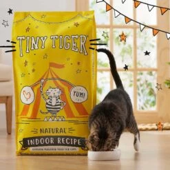 Tiny Tiger, Natural Indoor Recipe Chicken Flavor Dry Cat Food & Tiny Tiger Chunks In EXTRA Gravy Beef & Poultry Recipes Variety Pack Grain-Free Canned Cat Food -Furry Friends 347718 PT3. AC SS1800 V1639523195