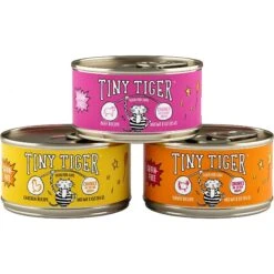 Tiny Tiger, Natural Indoor Recipe Chicken Flavor Dry Cat Food & Tiny Tiger Chunks In EXTRA Gravy Beef & Poultry Recipes Variety Pack Grain-Free Canned Cat Food -Furry Friends 347718 PT6. AC SS1800 V1639542381