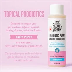 Skout's Honor Happy Puppy Probiotic Cat & Dog Shampoo & Conditioner, 16-oz Bottle -Furry Friends 347803 PT3. AC SS1800 V1658194180