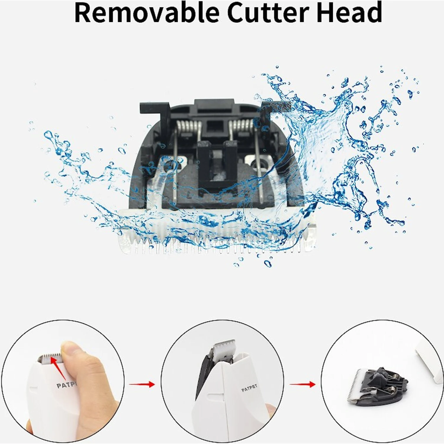 PATPET P710 Hairy Dog & Cat Grooming Clipper, White 8 PATPET P710 Hairy Dog & Cat Grooming Clipper, White - Image 6