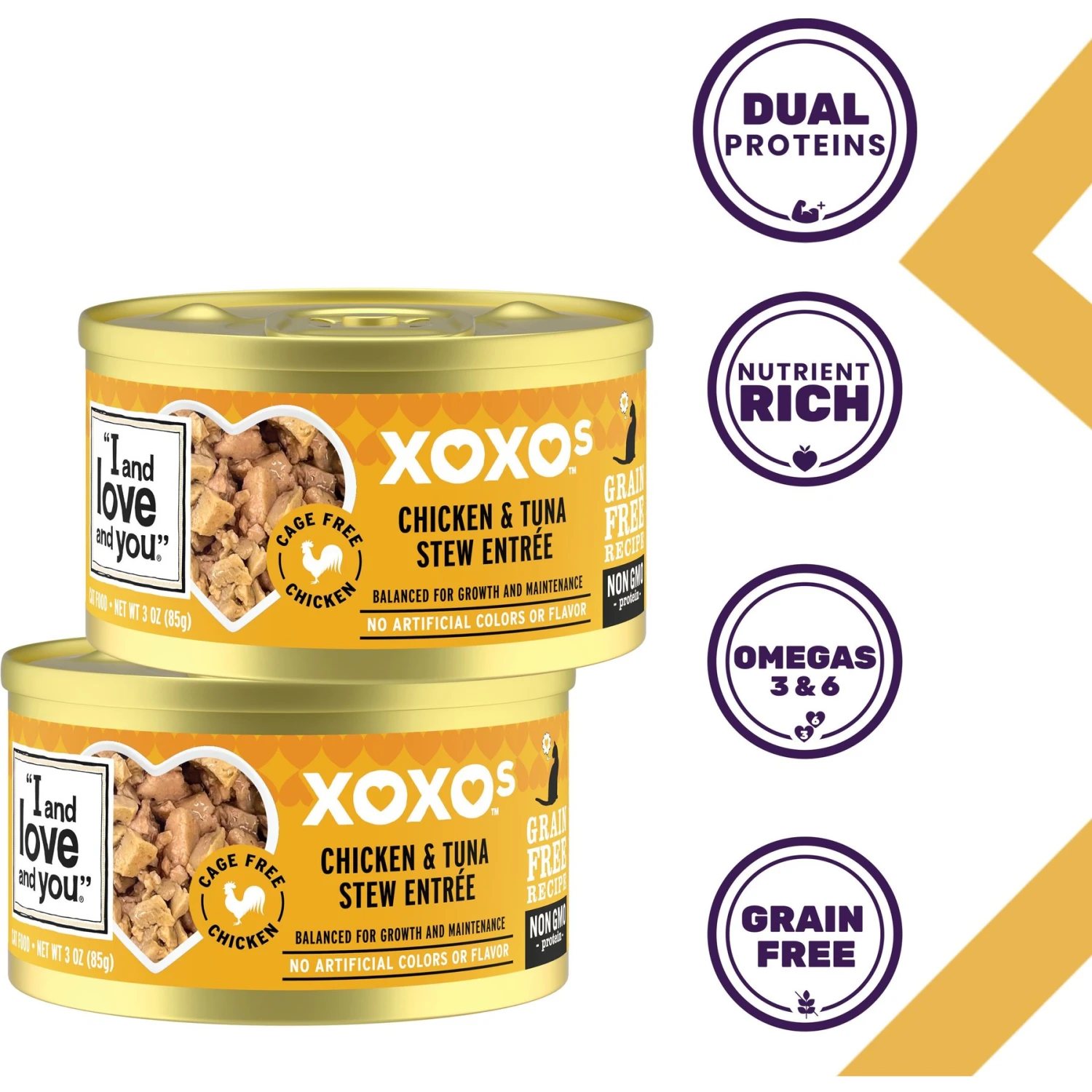 I And Love And You XOXO Chicken & Tuna Grain-Free Stew Canned Cat Food 4 I And Love And You XOXO Chicken & Tuna Grain-Free Stew Canned Cat Food - Image 2