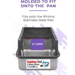 IPrimio Stainless Steel Cat Litter Box, X-Large -Furry Friends 352817 PT4. AC SS1800 V1642529493