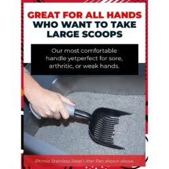 IPrimio Non Stick Coated Aluminum, Cat Scooper, X-Large, Black -Furry Friends 352824 PT4. AC SS1800 V1642533692