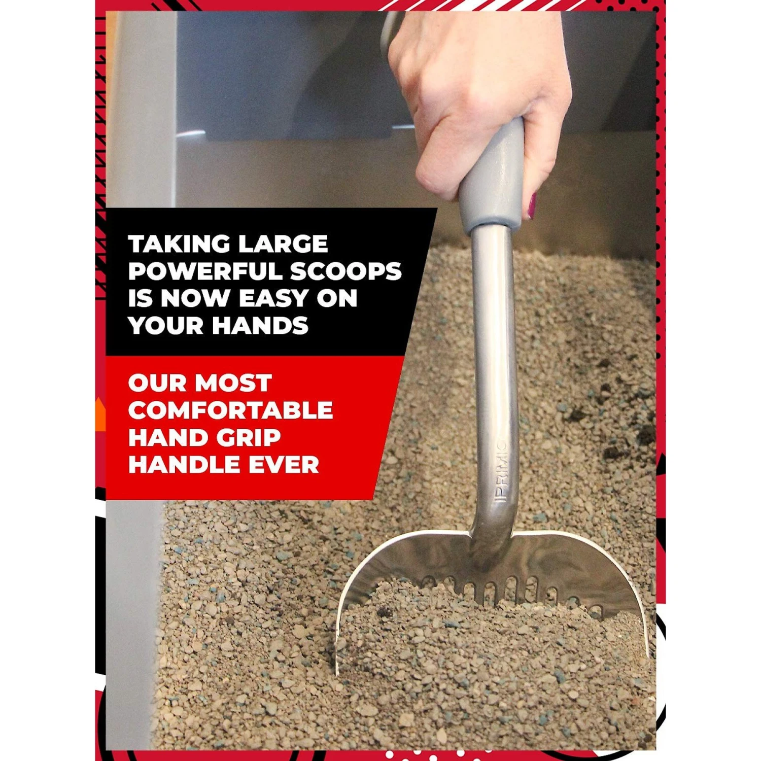 IPrimio Polished Aluminum, Cat Scooper, X-Large 6 IPrimio Polished Aluminum, Cat Scooper, X-Large - Image 4