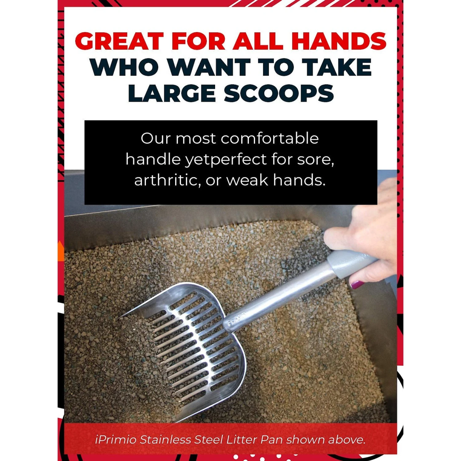 IPrimio Polished Aluminum, Cat Scooper, X-Large 7 IPrimio Polished Aluminum, Cat Scooper, X-Large - Image 5