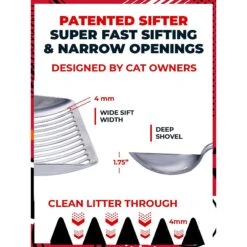 IPrimio Polished Aluminum, Cat Scooper, X-Large 13 IPrimio Polished Aluminum, Cat Scooper, X-Large -Furry Friends 352826 PT5. AC SS1800 V1642529798
