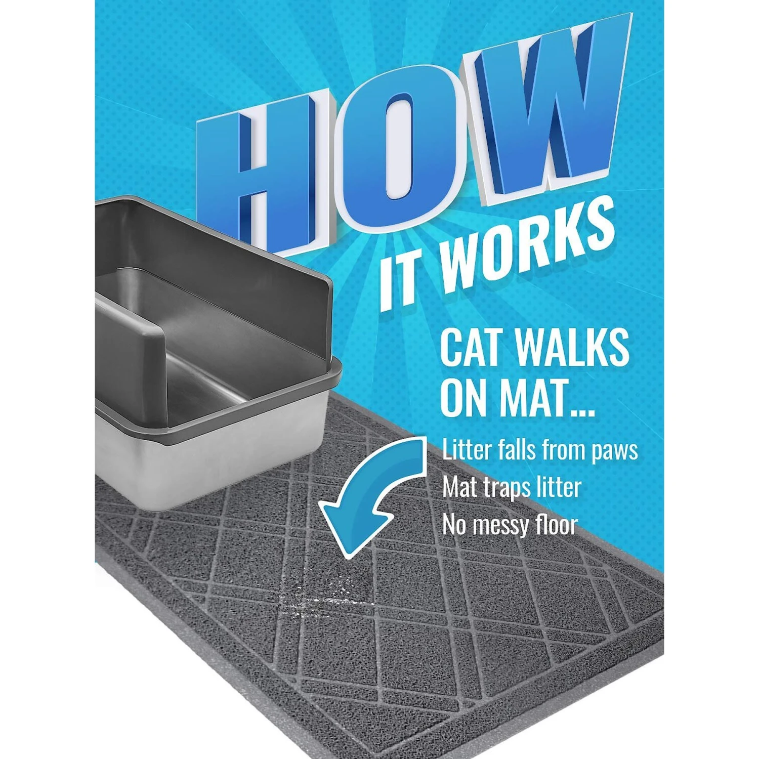 IPrimio Premium Dog & Cat Litter Mat, Jumbo 4 IPrimio Premium Dog & Cat Litter Mat, Jumbo - Image 2