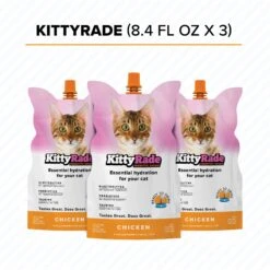 Tonisity KittyRade Isotonic Drink Chicken Flavored Liquid Digestive Supplement For Cats, 250-ml Pouch, Pack Of 3