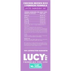 Lucy Pet Products Chicken, Brown Rice & Pumpkin Limited Ingredient Diet Cat Food 15 Lucy Pet Products Chicken, Brown Rice & Pumpkin Limited Ingredient Diet Cat Food -Furry Friends 353161 PT6. AC SS1800 V1641587571