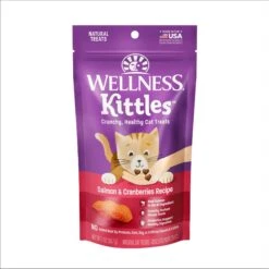 Wellness Healthy Indulgence Gravies Grain-Free Variety Pack Cat Food Pouches & Wellness Kittles Natural Grain-Free Salmon & Cranberries Crunchy Cat Treats -Furry Friends 353444 PT5. AC SS1800 V1639539137