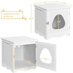 Yaheetech Washroom Bench Enclosed Cat House Cat Litter Box -Furry Friends 353531 PT2. AC SS1800 V1688150248