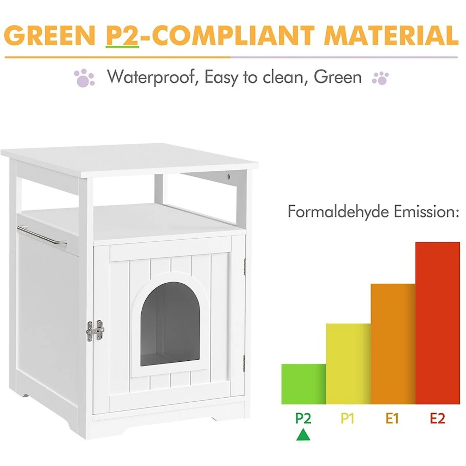 Yaheetech End Table Cat Litter Box Enclosure With Wooden Structure Open Shelf 9 Yaheetech End Table Cat Litter Box Enclosure With Wooden Structure Open Shelf - Image 7