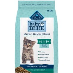 Blue Buffalo Baby Blue Healthy Growth Formula Grain-Free High Protein Chicken & Pea Recipe Kitten Dry Food
