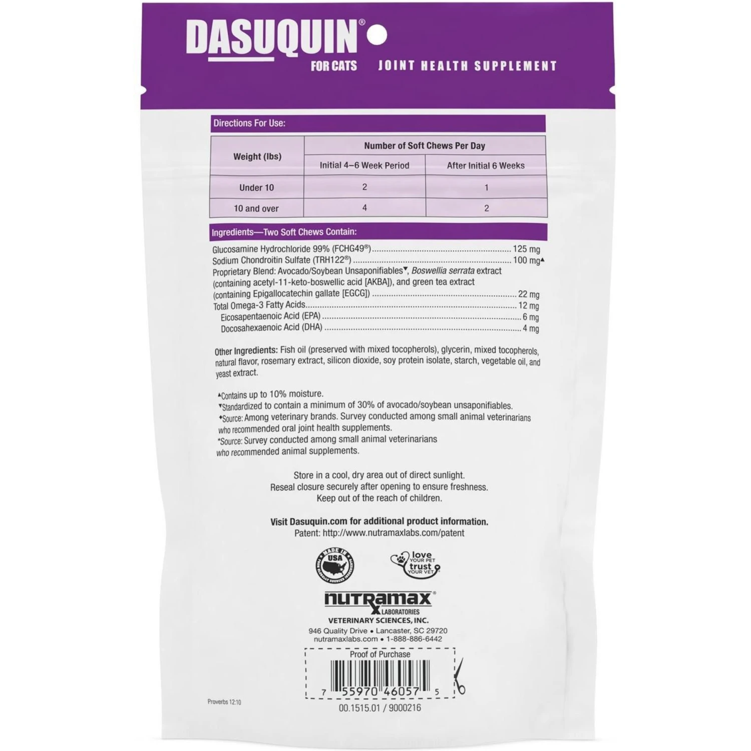 Nutramax Dasuquin Hip & Joint Soft Chews Joint Supplement For Cats 11 Nutramax Dasuquin Hip & Joint Soft Chews Joint Supplement For Cats - Image 9