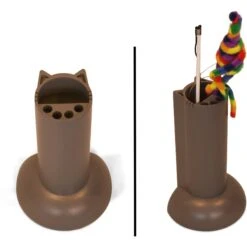 Feline Ruff Cat Teaser Wand Holder Storage Organizer, Gray 14 Feline Ruff Cat Teaser Wand Holder Storage Organizer, Gray -Furry Friends 354378 PT5. AC SS1800 V1641510149