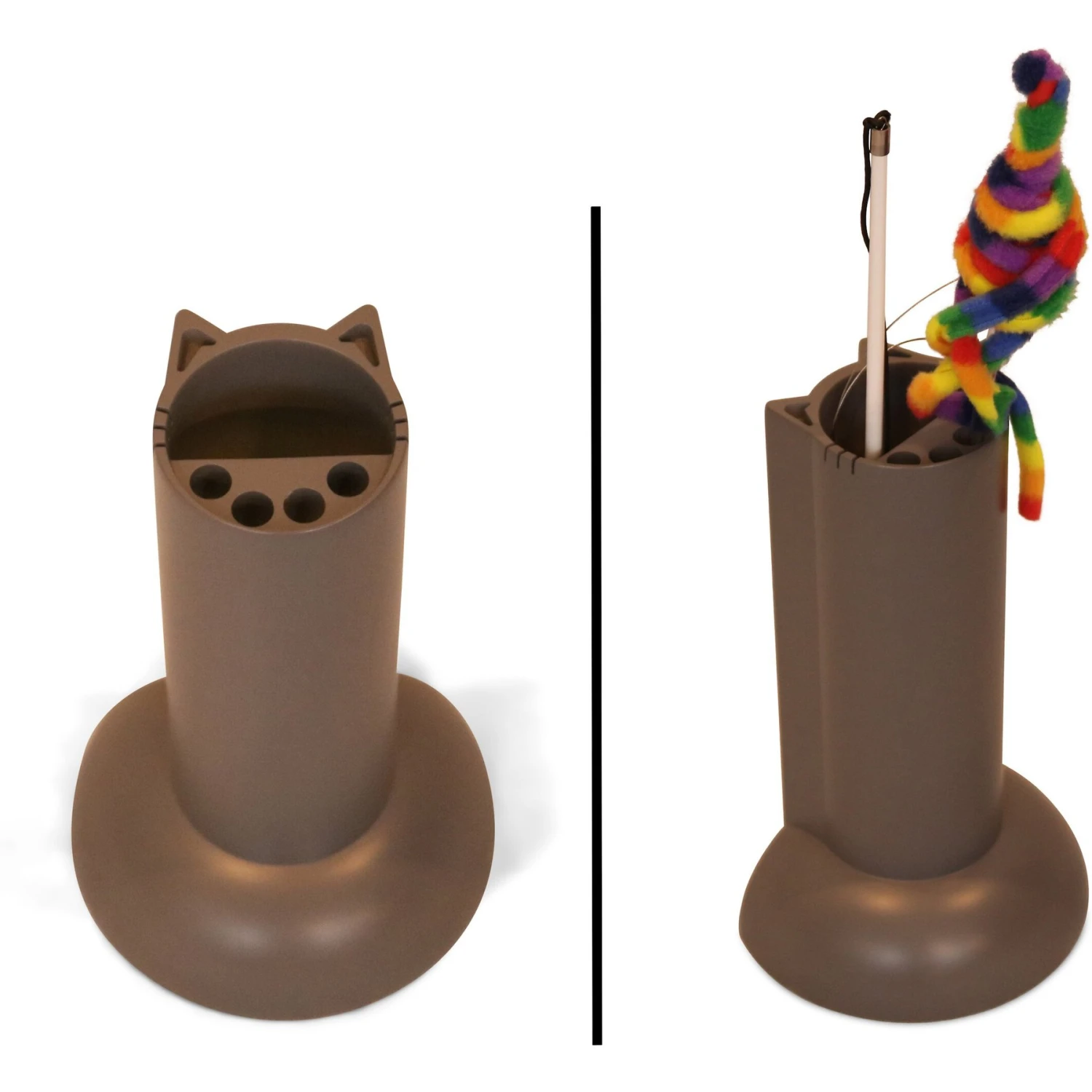 Feline Ruff Cat Teaser Wand Holder Storage Organizer, Gray 8 Feline Ruff Cat Teaser Wand Holder Storage Organizer, Gray - Image 6