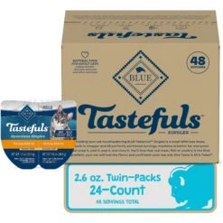 Blue Buffalo Tastefuls Spoonless Singles Turkey Entrée Pate Adult Cat Food, 2.6-oz Cup, Case Of 24 -Furry Friends 354415 PT3. AC SS1800 V1642015297