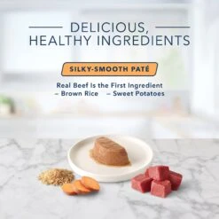 Blue Buffalo Tastefuls Spoonless Singles Beef Entrée Pate Adult Cat Food, 2.6-oz Cup, Case Of 24 -Furry Friends 354419 PT5. AC SS1800 V1642026777