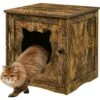 Sweet Barks Enclosed House Side Table Cat Litter Box, Rustic Brown 1 Sweet Barks Enclosed House Side Table Cat Litter Box, Rustic Brown -Furry Friends 354503 MAIN. AC SS1800 V1640042244