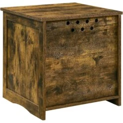 Sweet Barks Enclosed House Side Table Cat Litter Box, Rustic Brown 17 Sweet Barks Enclosed House Side Table Cat Litter Box, Rustic Brown -Furry Friends 354503 PT6. AC SS1800 V1640040156