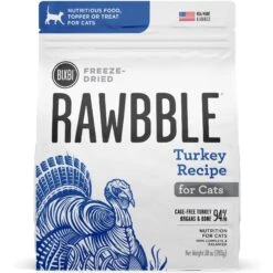 BIXBI RAWBBLE Turkey Recipe Grain-Free Freeze-Dried Cat Food