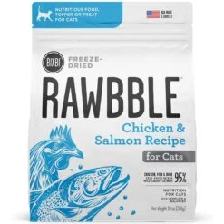 BIXBI RAWBBLE Chicken & Salmon Recipe Grain-Free Freeze-Dried Cat Food