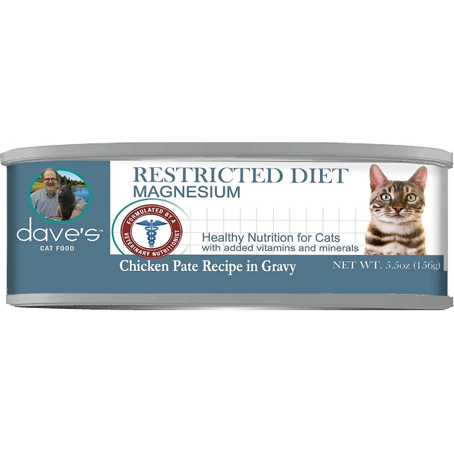 Dave's Pet Food Restricted Magnesium Chicken Diet Wet Cat Food, 5.5-oz Can, Case Of 24 3 Dave's Pet Food Restricted Magnesium Chicken Diet Wet Cat Food, 5.5-oz Can, Case Of 24