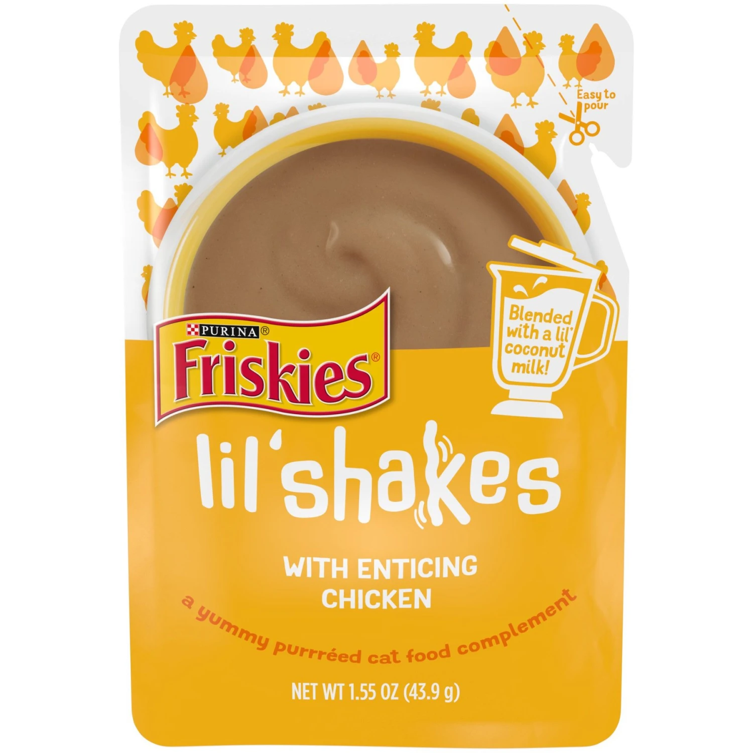 Friskies Pureed Topper Lil' Shakes With Enticing Chicken Cat Food 3 Friskies Pureed Topper Lil' Shakes With Enticing Chicken Cat Food