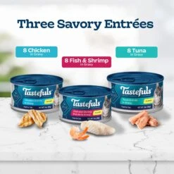 Blue Buffalo Tastefuls Tuna, Chicken & Fish Cat Food, 5.5-oz Can, 24 Count 13 Blue Buffalo Tastefuls Tuna, Chicken & Fish Cat Food, 5.5-oz Can, 24 Count -Furry Friends 357149 PT2. AC SS1800 V1641337288