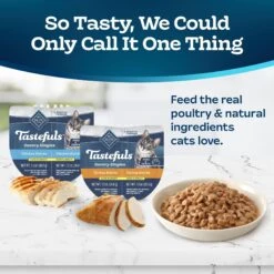 Blue Buffalo Tastefuls Savory Singles Chicken & Turkey Entrée Cat Food, 2.6-oz Cup, 24 Count 12 Blue Buffalo Tastefuls Savory Singles Chicken & Turkey Entrée Cat Food, 2.6-oz Cup, 24 Count -Furry Friends 357153 PT3. AC SS1800 V1641339455