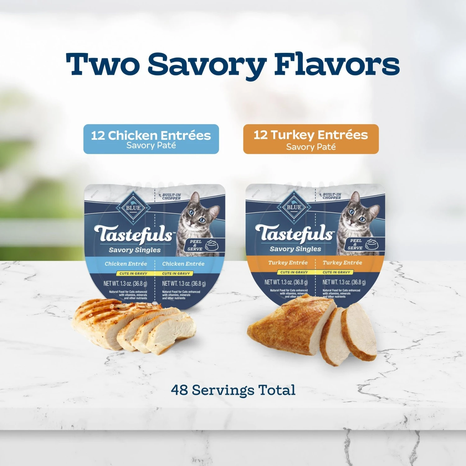 Blue Buffalo Tastefuls Savory Singles Chicken & Turkey Entrée Cat Food, 2.6-oz Cup, 24 Count 6 Blue Buffalo Tastefuls Savory Singles Chicken & Turkey Entrée Cat Food, 2.6-oz Cup, 24 Count - Image 4