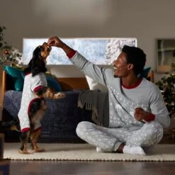 Frisco Gray Fair Isle Polar Fleece Unisex Adult Pajama Pants 8 Frisco Gray Fair Isle Polar Fleece Unisex Adult Pajama Pants -Furry Friends 358338 PT3. AC SS1800 V1661798698