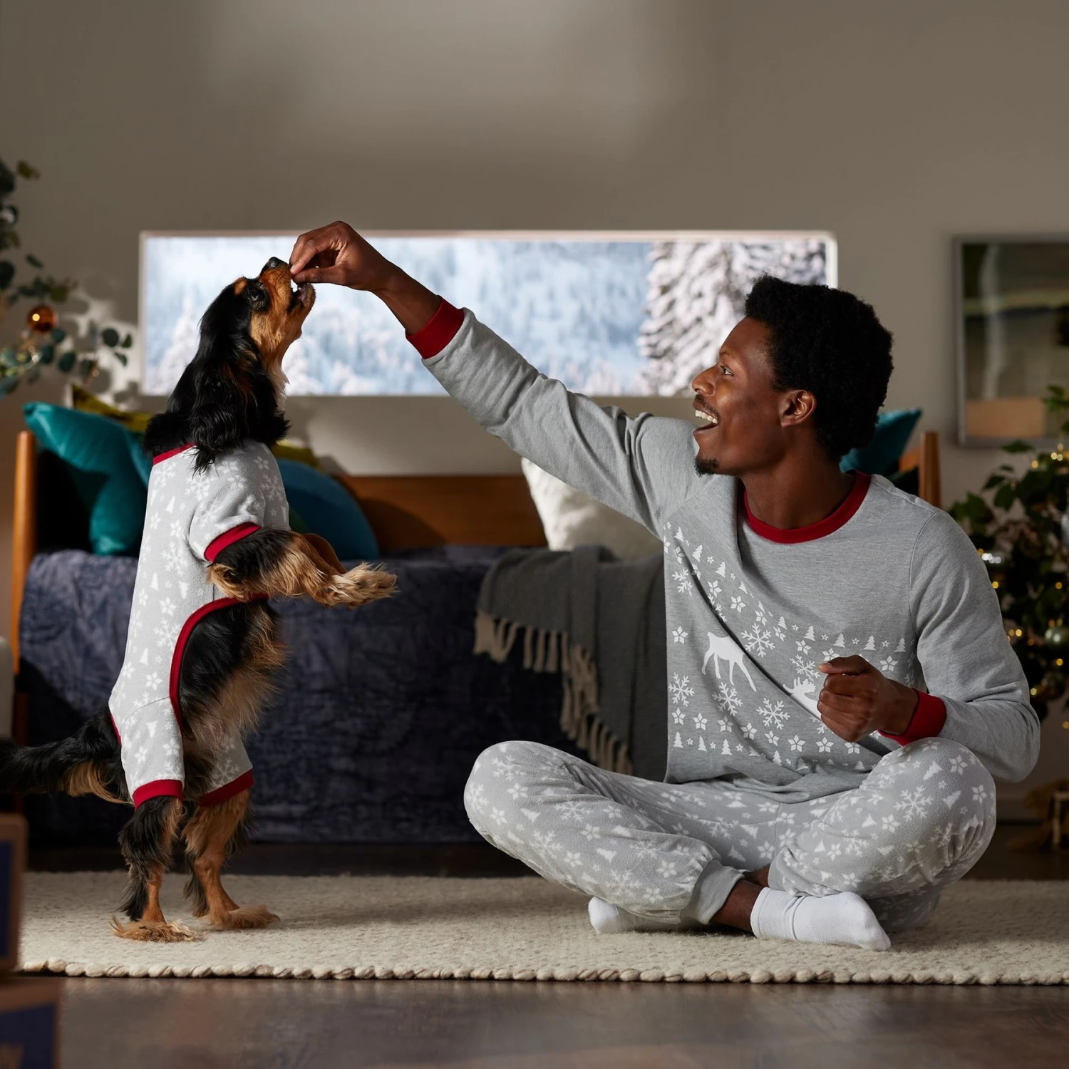 Frisco Gray Fair Isle Polar Fleece Unisex Adult Pajama Pants 5 Frisco Gray Fair Isle Polar Fleece Unisex Adult Pajama Pants - Image 3