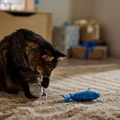 Frisco Hanukkah "Happy Pawnukkah" Fish Plush Cat Toy With Catnip, 2 Count -Furry Friends 360877 PT3. AC SS1800 V1661874179