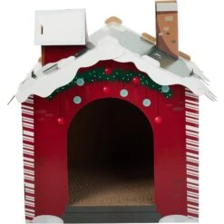 Frisco Holiday Santa's Workshop Cardboard Cat House -Furry Friends 360881 PT2. AC SS1800 V1661890134