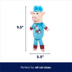 Frisco Pig In Pajamas Plush Kicker Cat Toy With Catnip 7 Frisco Pig In Pajamas Plush Kicker Cat Toy With Catnip -Furry Friends 360905 PT1. AC SS1800 V1694812846