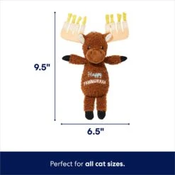 Frisco Hanukkah "Happy Pawnukkah" Moose Plush Kicker Cat Toy With Catnip -Furry Friends 360909 PT1. AC SS1800 V1695044327
