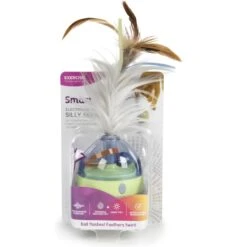 SmartyKat Silly Spinner Electronic Motion & Light Cat Toy, Blue, Large