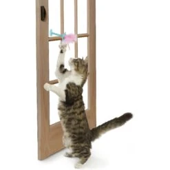 SmartyKat Window Wobbler 2 In 1 Suction Cup Window & Floor Cat Toy, Turquoise, Medium -Furry Friends 362948 PT3. AC SS1800 V1642633600