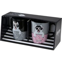 Pounce + Fetch Sip Of Art Furry Friends Ceramic Coffee Mug Set, 15-oz, Style Varies -Furry Friends 363198 PT5. AC SS1800 V1644005575