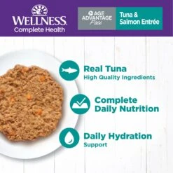 Wellness Complete Health Age Advantage Tuna & Salmon Pate Wet Cat Food -Furry Friends 363923 PT2. AC SS1800 V1643222558