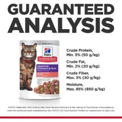 Hill's Science Diet Adult Sensitive Stomach & Skin Salmon & Tuna Wet Cat Food -Furry Friends 364091 PT7. AC SS1800 V1643907099