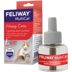 Feliway MultiCat Calming Diffuser Refill For Cats, 30 Day & Frisco Multi-Cat Unscented Clumping Clay Cat Litter -Furry Friends 365463 PT1. AC SS1800 V1686575400