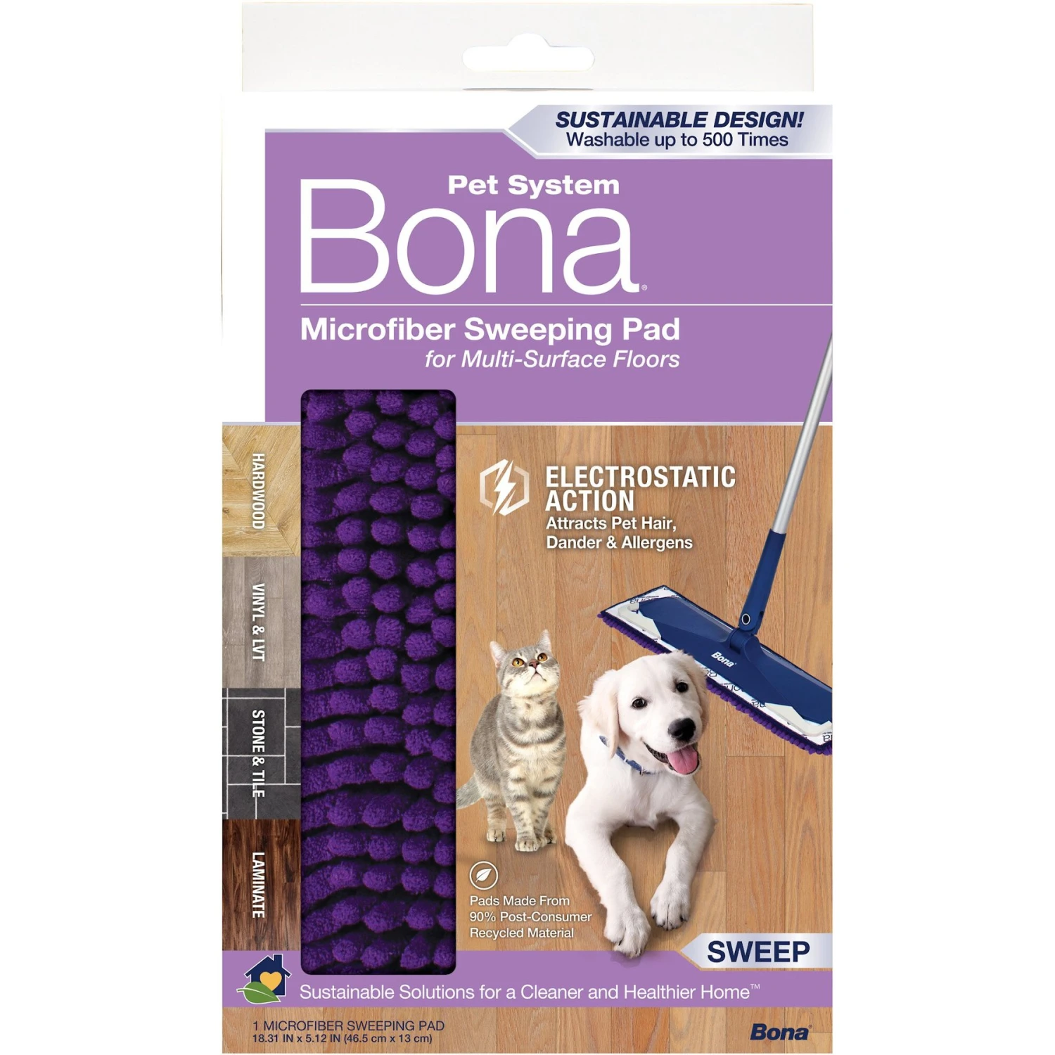 Bona Pet System Microfiber Sweeping Pad 3 Bona Pet System Microfiber Sweeping Pad